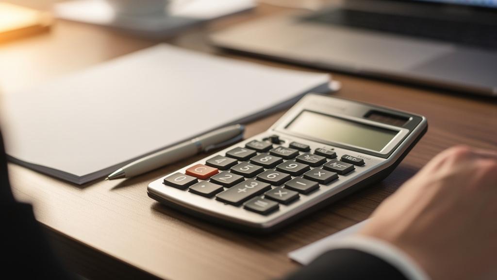 Calcul du solde de tout compte sur une calculatrice