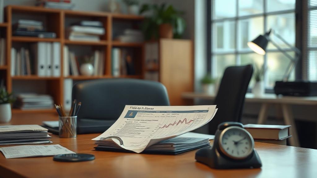 Fiche de salaire et grille salariale sur un bureau