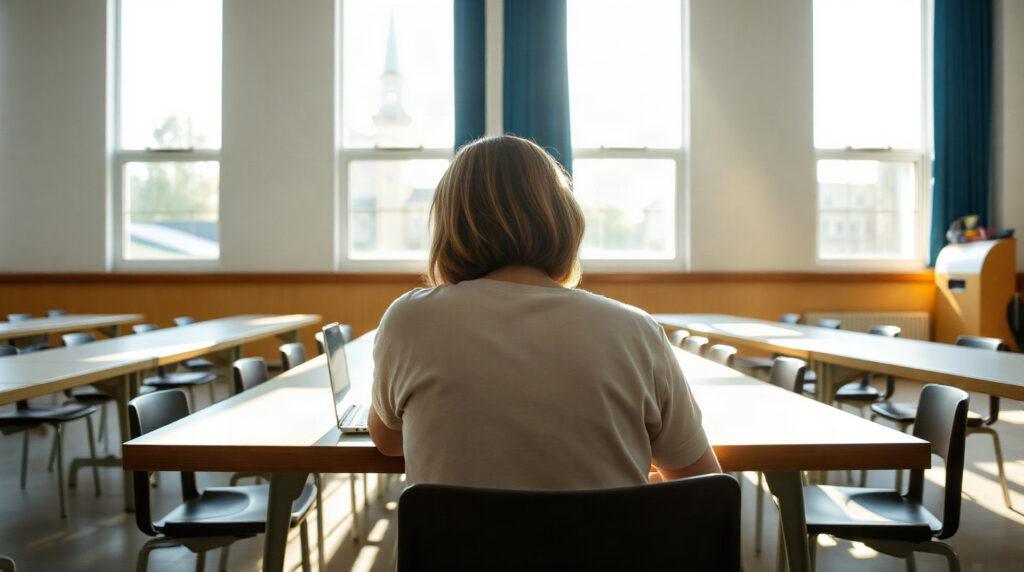 Enseignante consultant sa messagerie académique
