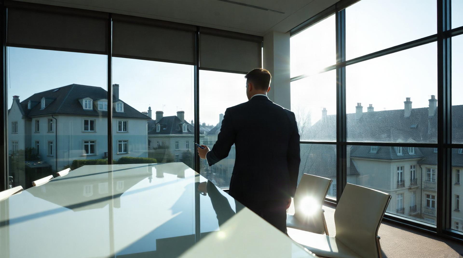 Entrepreneur signant des statuts de société à Genève
