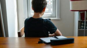 Élève se connectant à l'ENT sur un ordinateur portable
