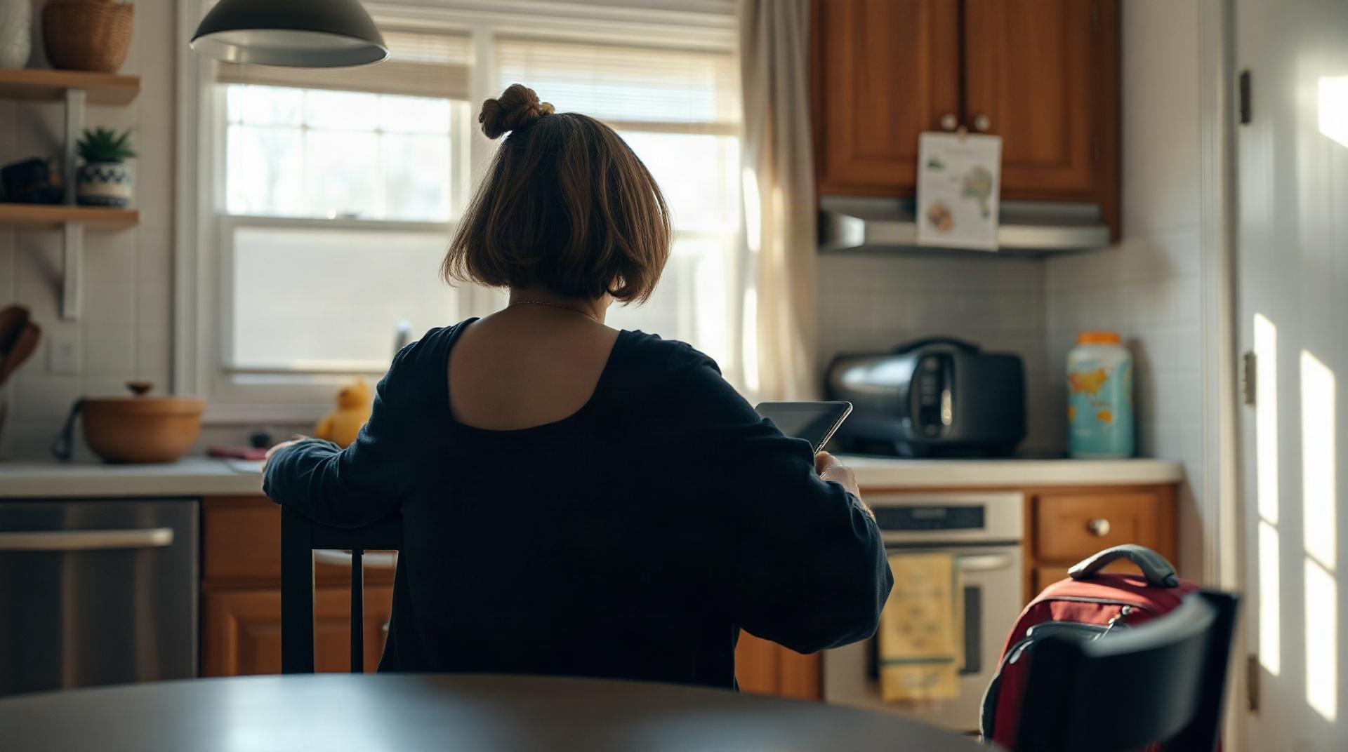 Parent vérifiant les informations scolaires de son enfant sur tablette
