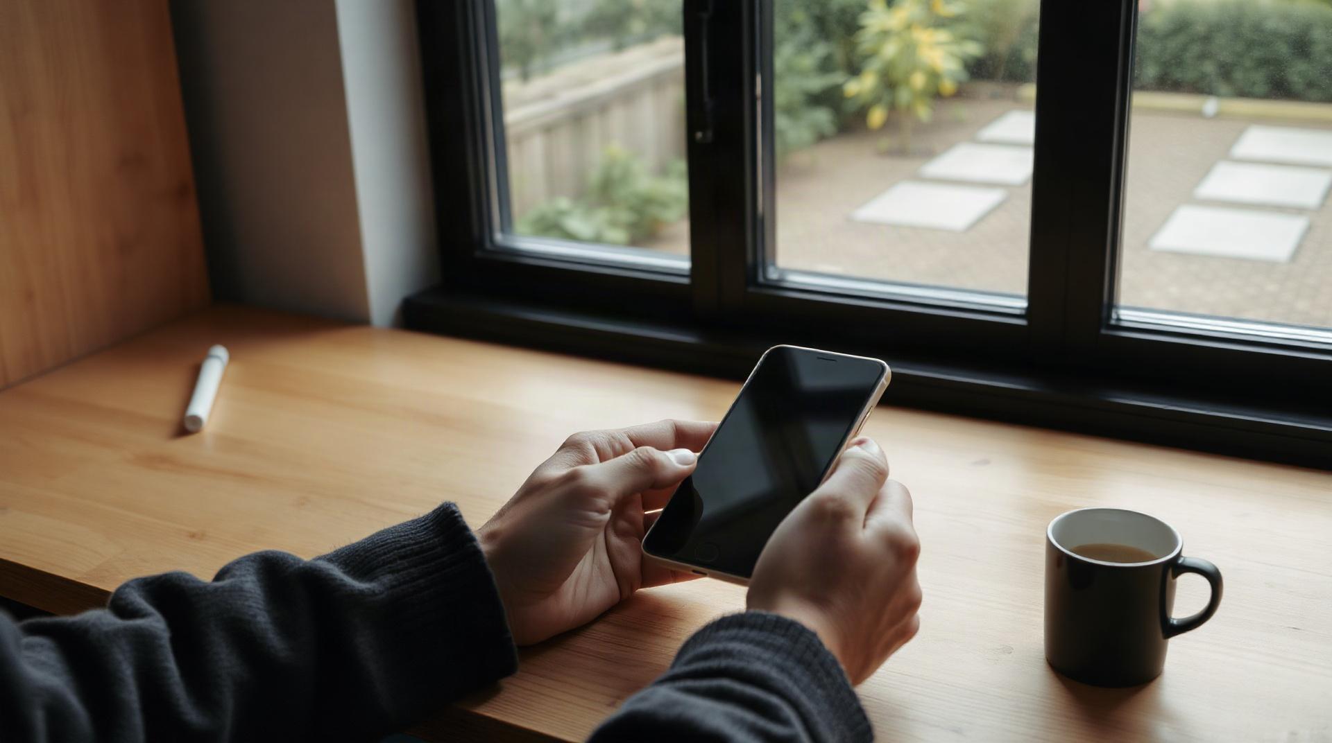 Smartphone affichant une boîte de réception email professionnelle