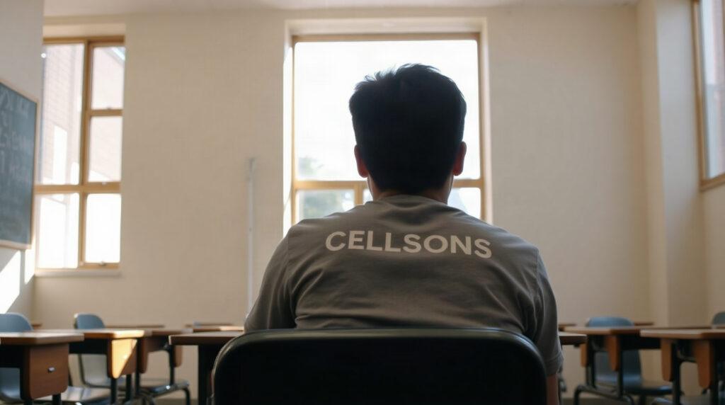 Élève connecté à son espace numérique de travail sur un ordinateur portable dans une salle de classe
